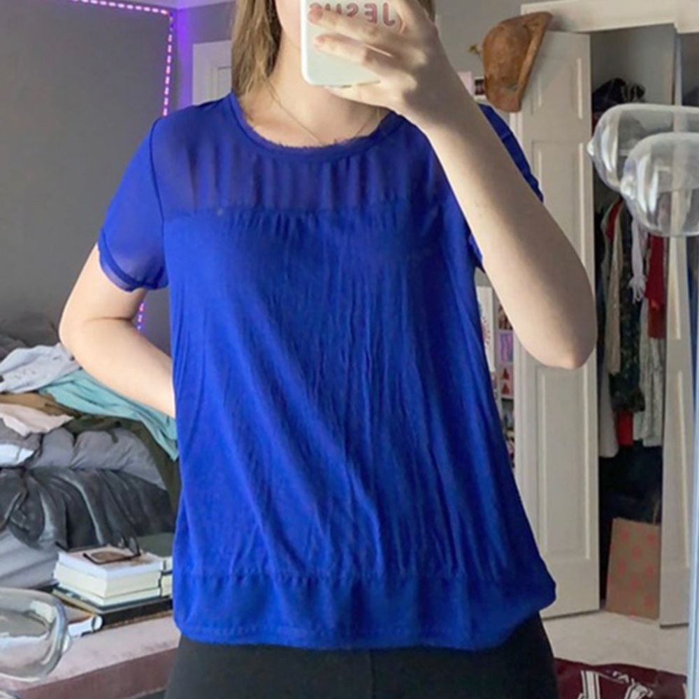 blue h&m blouse
